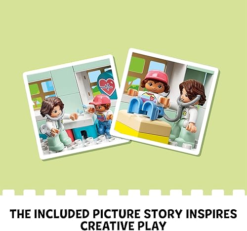 Miniatura 4 de LEGO DUPLO Town Doctor Visit 10968 - Juego de juguetes de construcción para niños preescolares niños pequeños y niñas a partir de 2 años 34 piezas