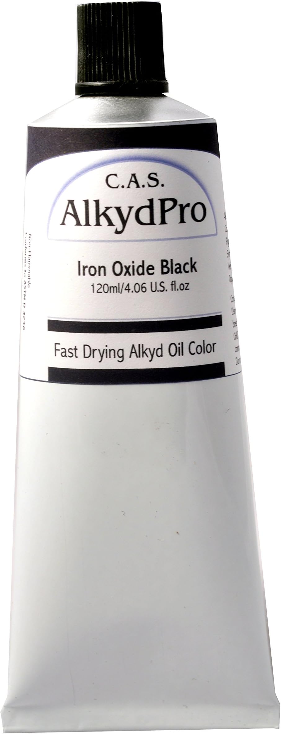 C.A.S. Paints AlkydPro Fast-Drying Oil Color Paint Tube, 120ml, Iron Oxide Black