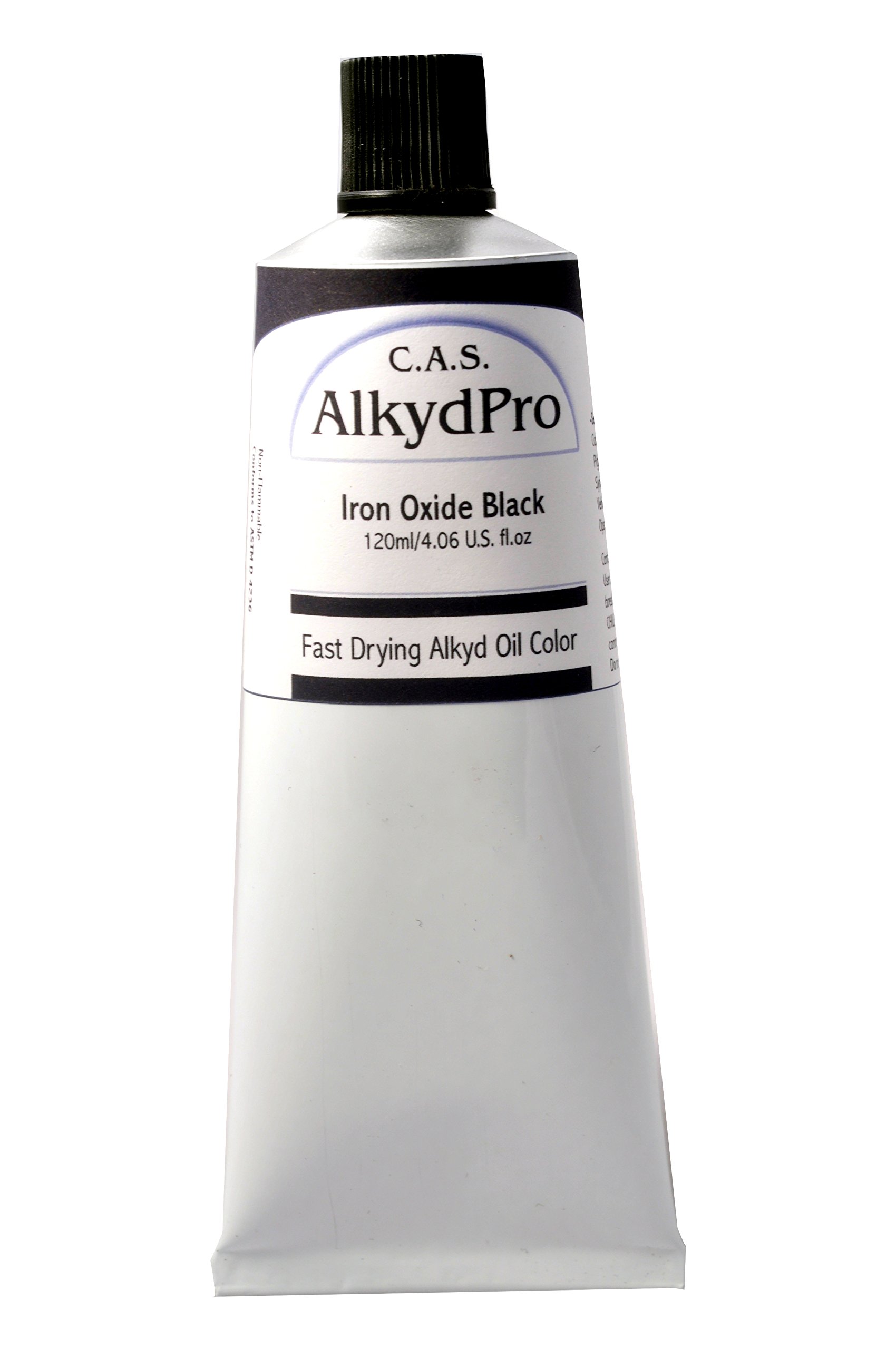 C.A.S. Paints AlkydPro Fast-Drying Oil Color Paint Tube, 120ml, Iron Oxide Black
