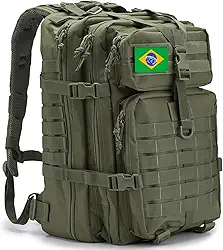 QT&QY Mochila Tática de 45L MOLLE com Bolsos Múltiplos e Material Durável para Sobrevivência de 3 Dias, Emergência, Caminhadas, Trekking e Caça Rucksack