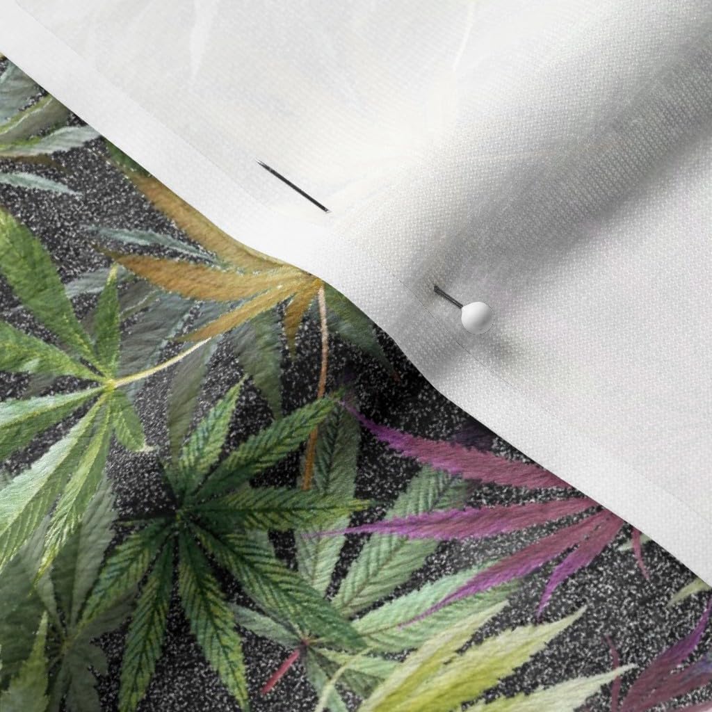Spoonflower Fabric - Midnight Cannabis Leaves 420 Marijuana Hemp Camouflage Camoflage Herb Printed on Minky Fabric by The Yard - Sewing Baby Blankets Quilt Backing Plush
