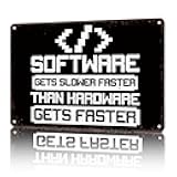 Vintage Metal Signs Programmer Software Funny Tin Sign Poster Wall Art For Home Room Bedroom Office Decor 8x12inch