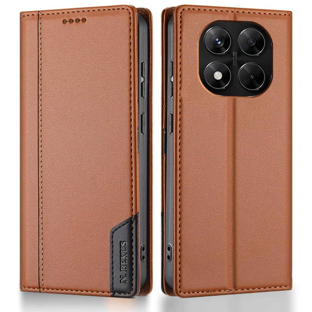 Generic Compatible avec Xiaomi Redmi Note 11 4G / Note 11S 4G / Note 12S 4G (couleur : marron) étui portefeuille en cuir à rabat arrière