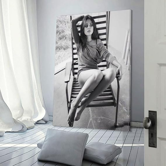 Mila Kunis Sexy Bikini Model Actress Posters for Room Aesthetic And Decor 19 Canvas Painting Wall Art Poster for Bedroom Living Room Decor 24x36inch(60x90cm) Frame-style