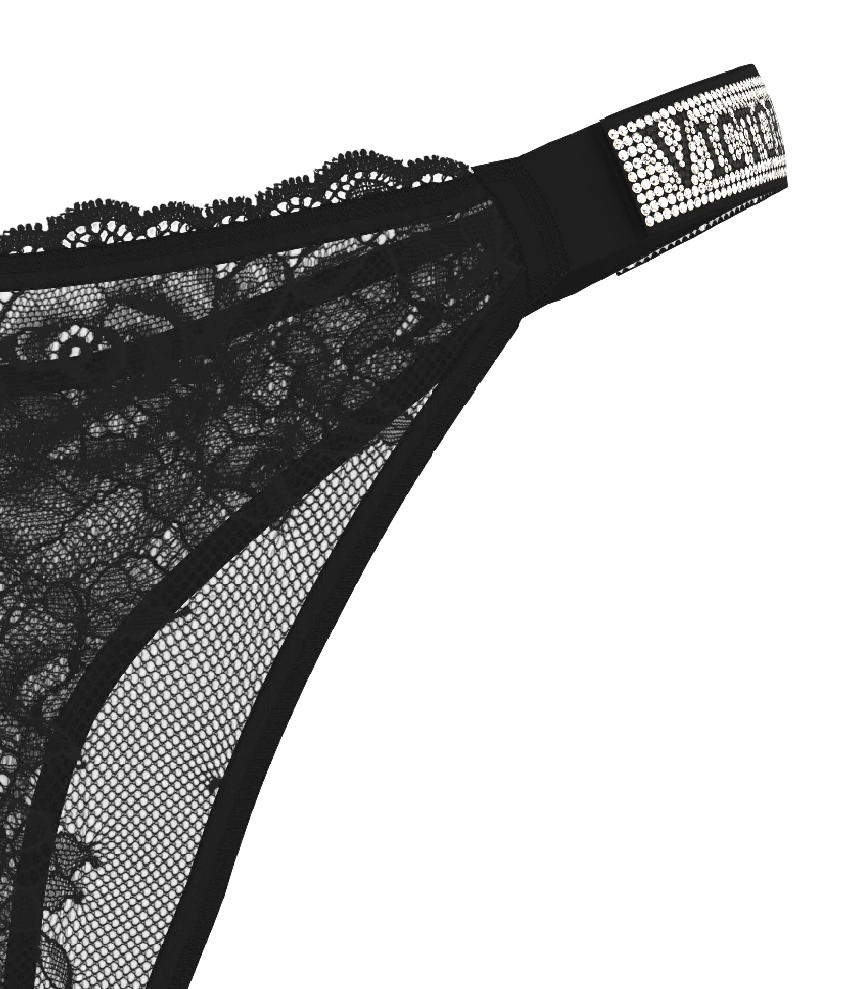 Victoria's Secret Hibiscus Shine Strap Lace Thong Panty String à Bretelles Brillantes très Sexy Femme (Lot de 1)