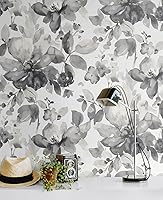 Vista 7 de NextWall Watercolor Flower Peel and Stick Wallpaper (Inkwell)