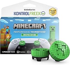 KontrolFreek Minecraft Performance Thumbsticks Creeper Edition: for PlayStation 5 (PS5) & PlayStation 4 (PS4) Controller | Mid-Rise | Green