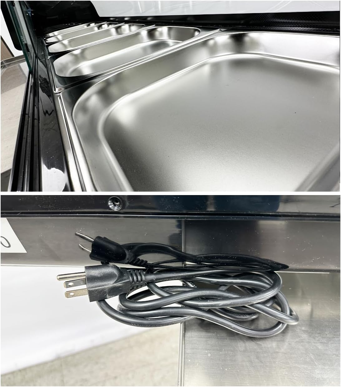 Refrigerated Sushi Display Cooler Case Countertop Black Color 5 Pan Commercial Refrigerator ; LED Lighting; 72" Wide NSF ETL -RTS-132B