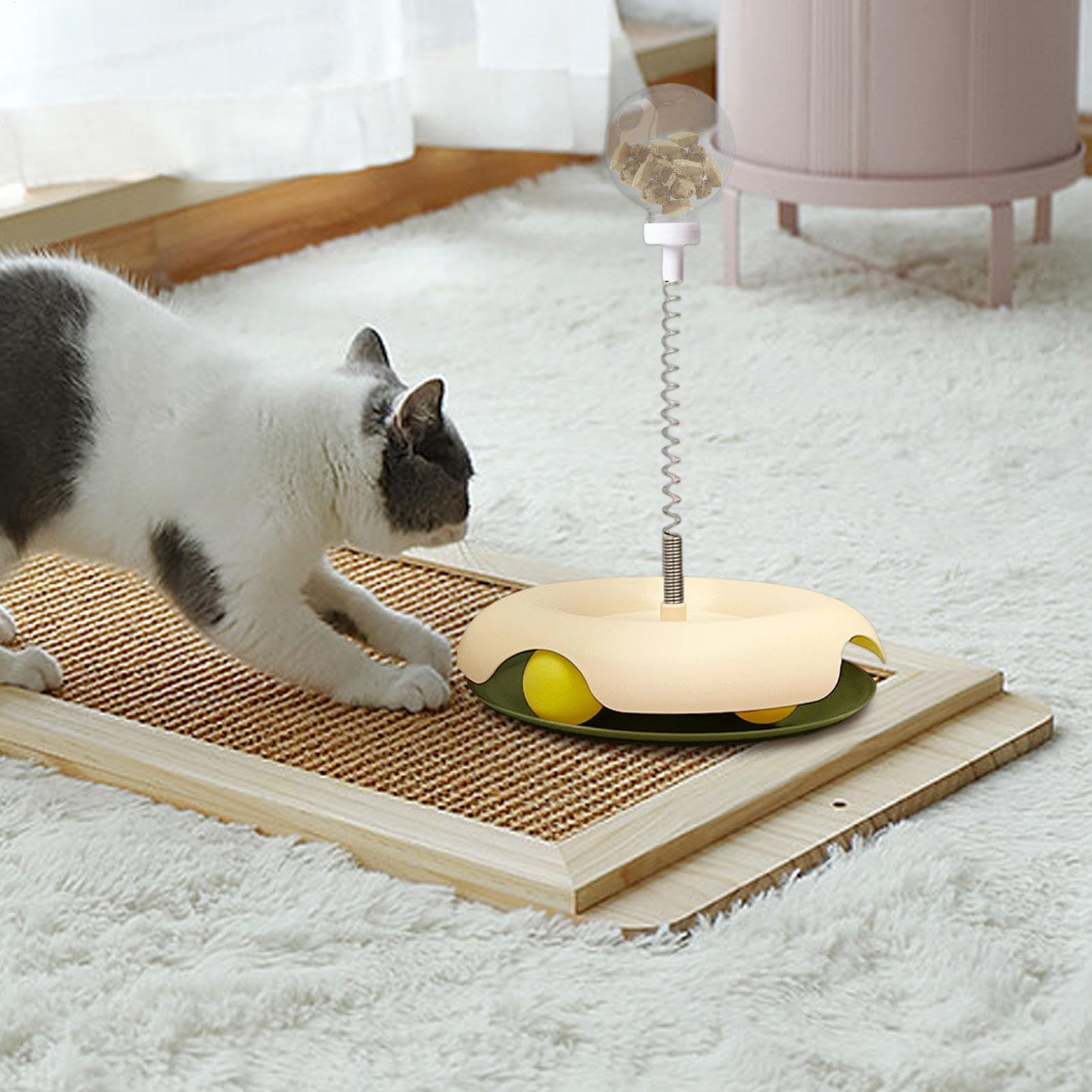 Giocattolo Cibo Gatti Rotante Trasparente Liscio Smontabile | Giocattolo Puzzle Interattivo Gatti Palla Puzzle Dispensatrice Di Cibo Per , Alimentazione Lenta, Stimolazione Mentale