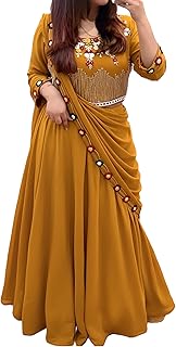 SHYAMLATA Women's Embroidered Georgette Crop Top Lehenga Choli For Women (Party-Wedding-Bridal-Latest-Festive; Free Size) Price In India