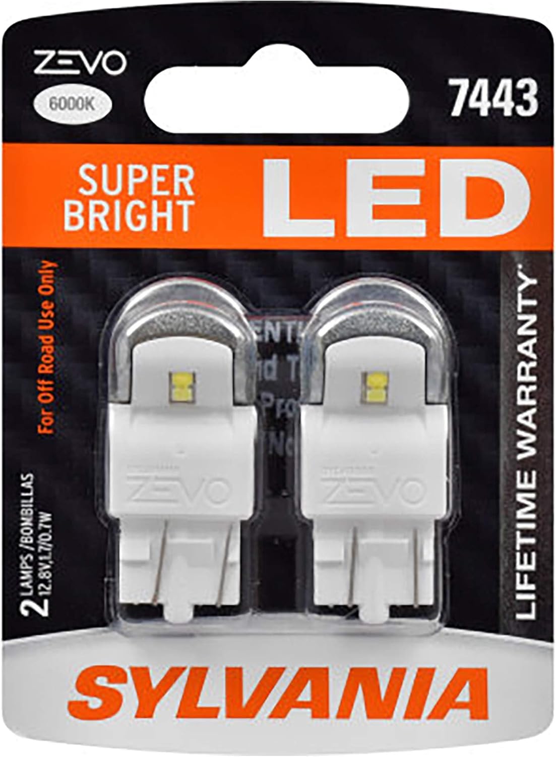 SYLVANIA - 7443 T20 ZEVO LED White Bulb - Bright LED Bulb, Ideal for Daytime Running Lights (DRL) and Back-Up/Reverse Lights (Contains 2 Bulbs)