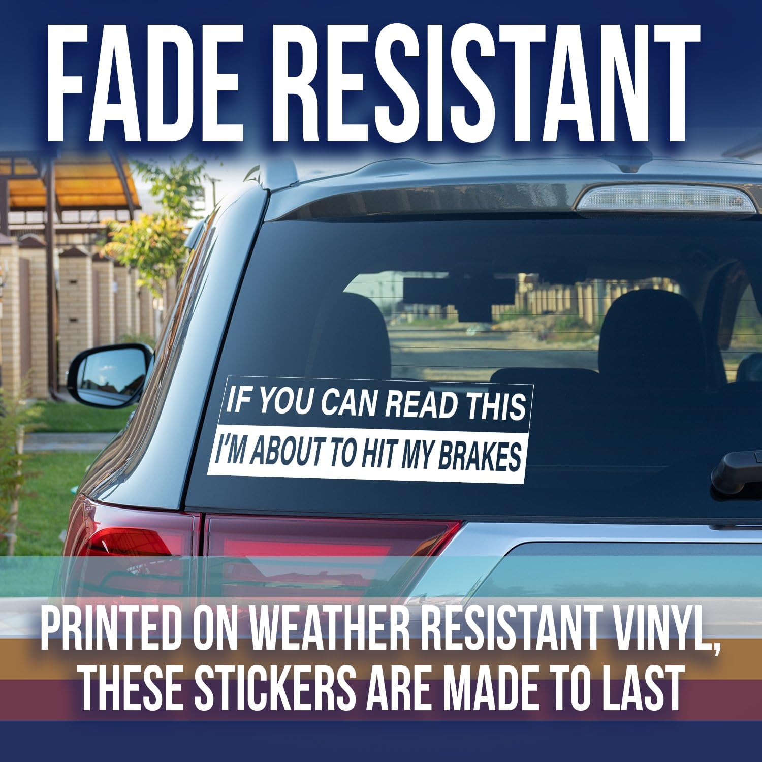 "Only You Can Decide What Breaks You" Blue Bumper Sticker - 5 Inch Vinyl Decal, Waterproof, UV Resistant, Made In USA