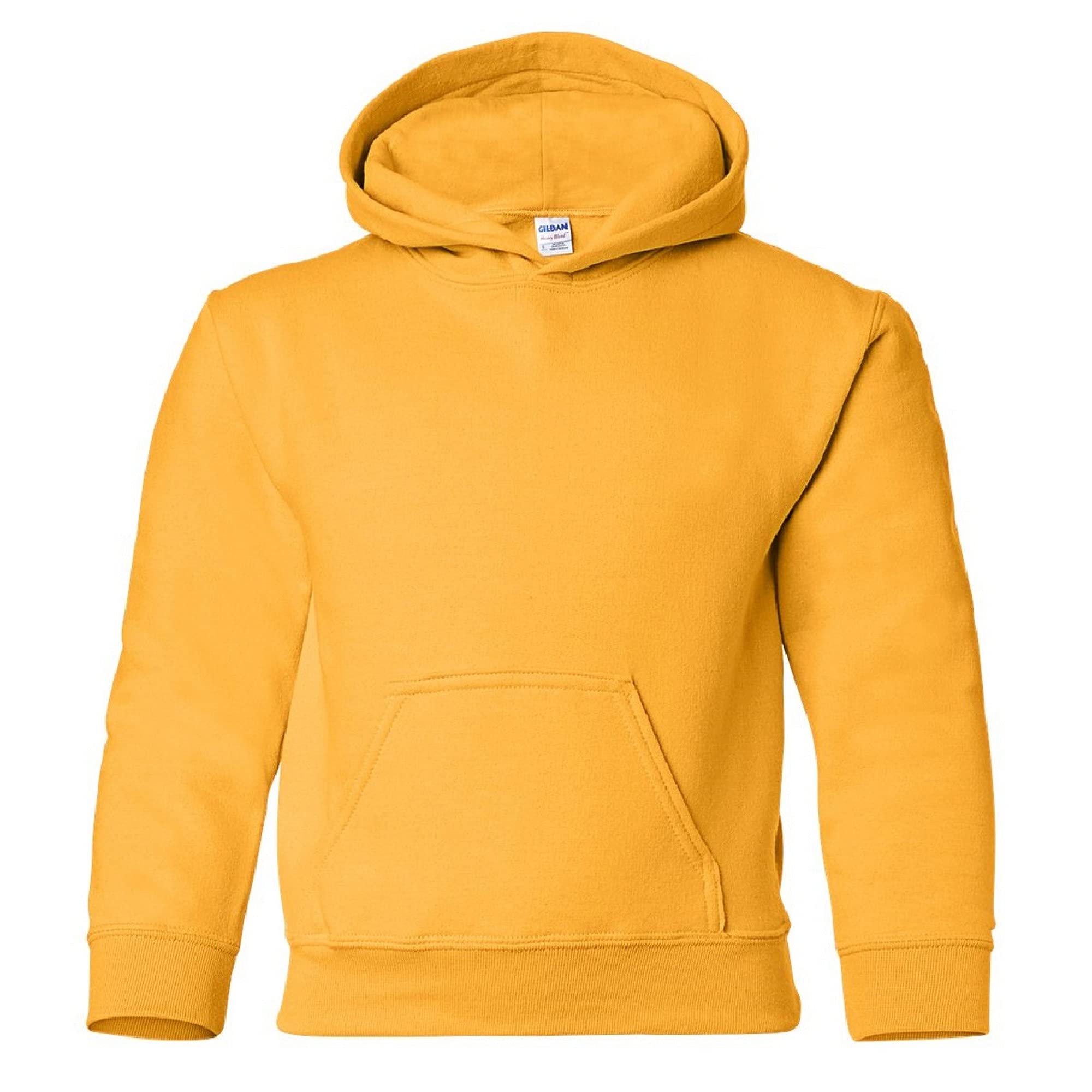 GILDAN Heavy Blend Childrens Unisex Hooded Sweatshirt Top/Hoodie (L) (Gold)