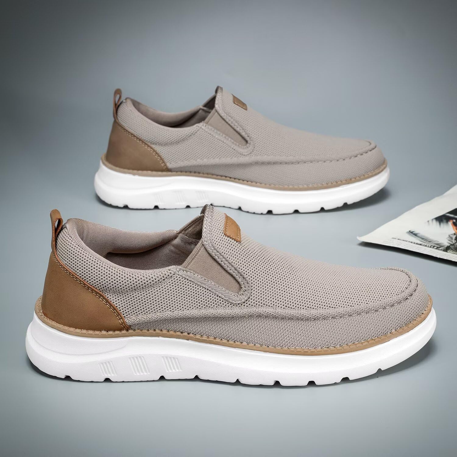 Mens Casual Slip in Shoes Boat Slip On Loafers Fashion Walking Dress Sneakers Work Lightweight Mesh Oxfords Soft Sole - Image 6