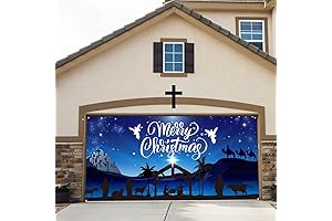 Nativity Backdrop Scene Door Cover 6.1x13 ft