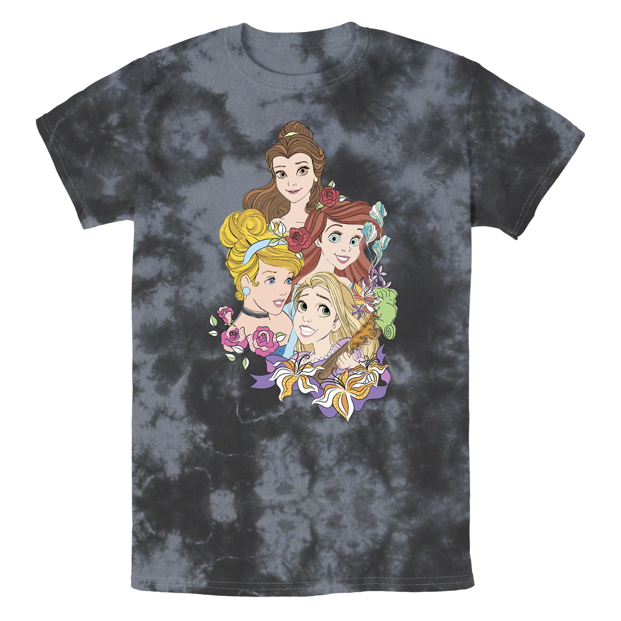 Disney Princess Portrait Vignette Young Men's Short Sleeve Tee Shirt