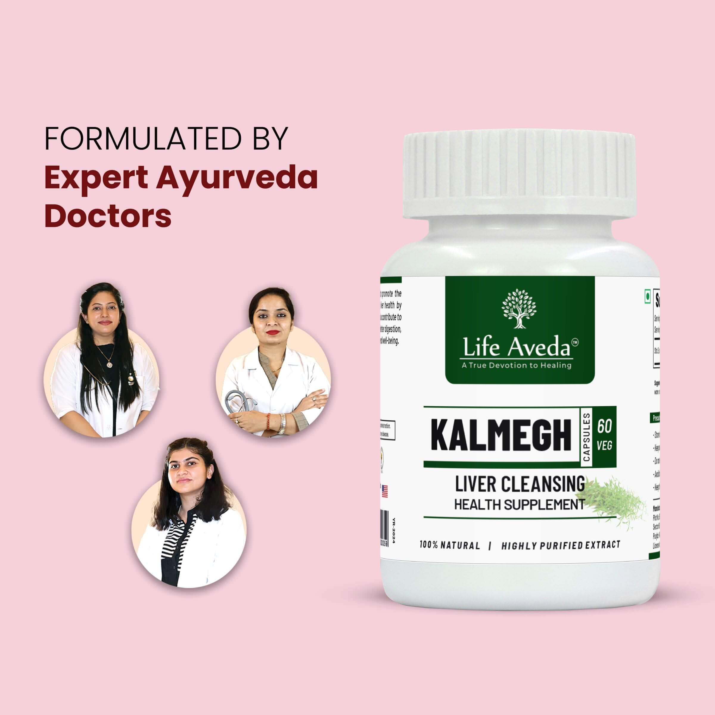 Life Aveda Kalmegh Capsules | Ayurvedic Liver Detox & Digestive Support | Helps Promotes Healthy Metabolism & Liver Function | 500mg - 60 Veg Cap 3