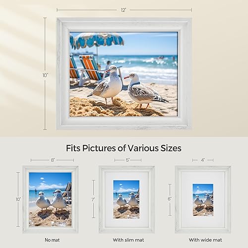 Miniatura 5 de SONGMICS Marcos de fotos de 8 x 10 pulgadas con 6 alfombrillas para pared, juego de 3, marcos de fotos de collage para fotos de 8 x 10, 5 x 7, 4 x