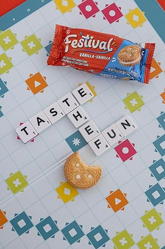 Miniatura 9 de FESTIVAL Galletas de vainilla, galletas sándwich de vainilla crema, tintes naturales y bajo en sodio, alto contenido de crema, 14.6 onzas (paquete