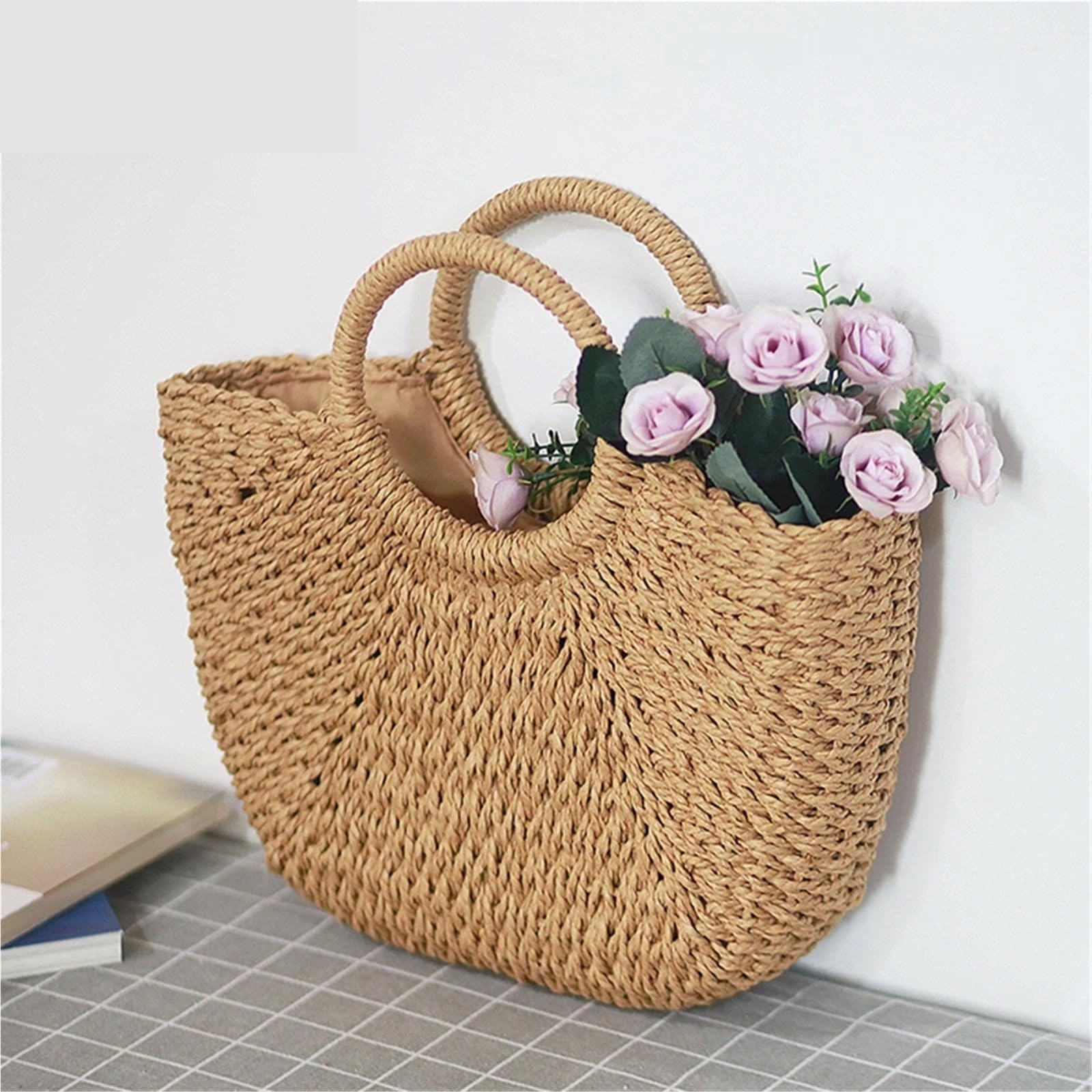 Bolso de playa tejido paja