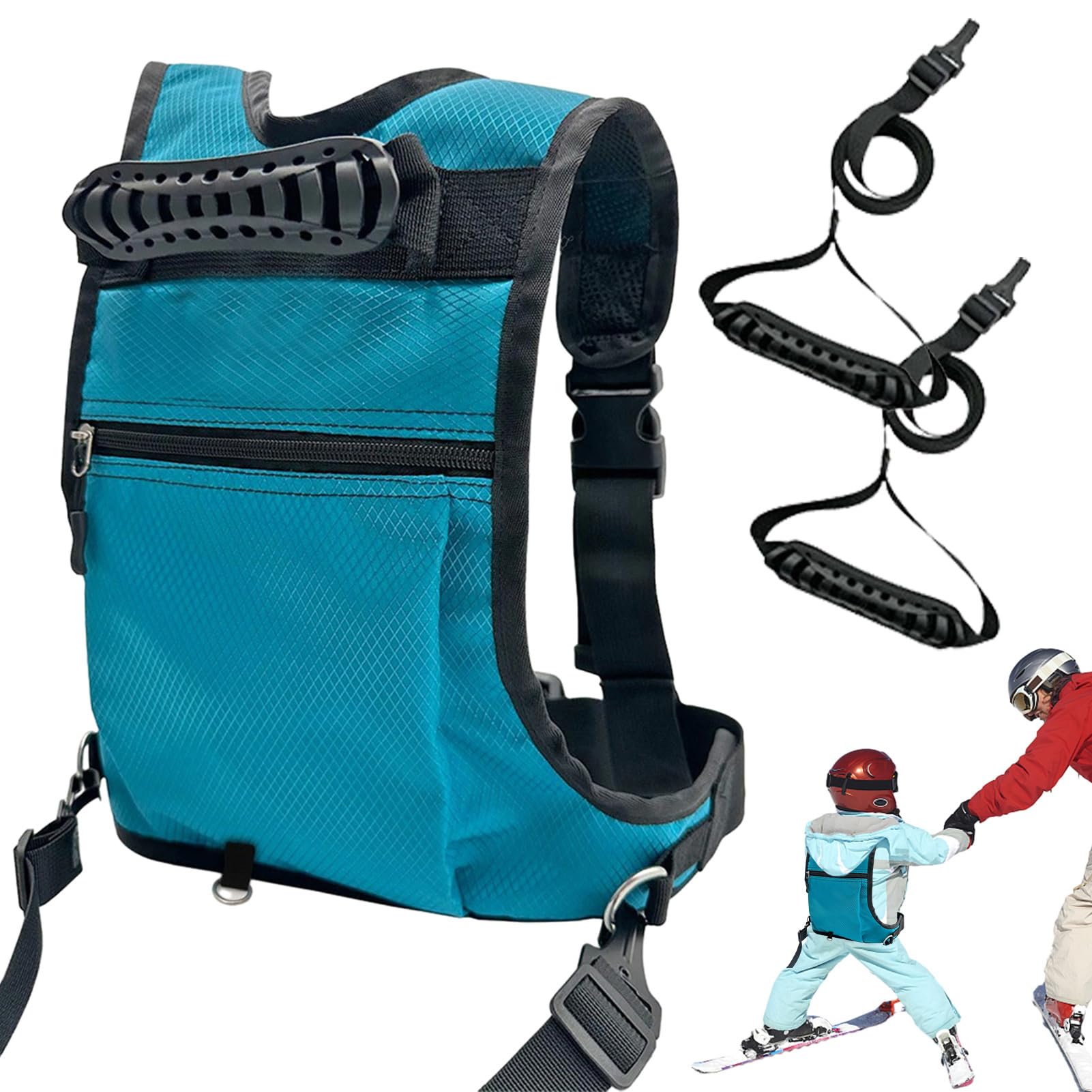 Fukamou Men's Blue Ski Training Harness Toddler Snowboarding Training Harness Snowboard Training Harness For Skiing, Snowboarding For Boys, Girls, Children, Kids, Beginners