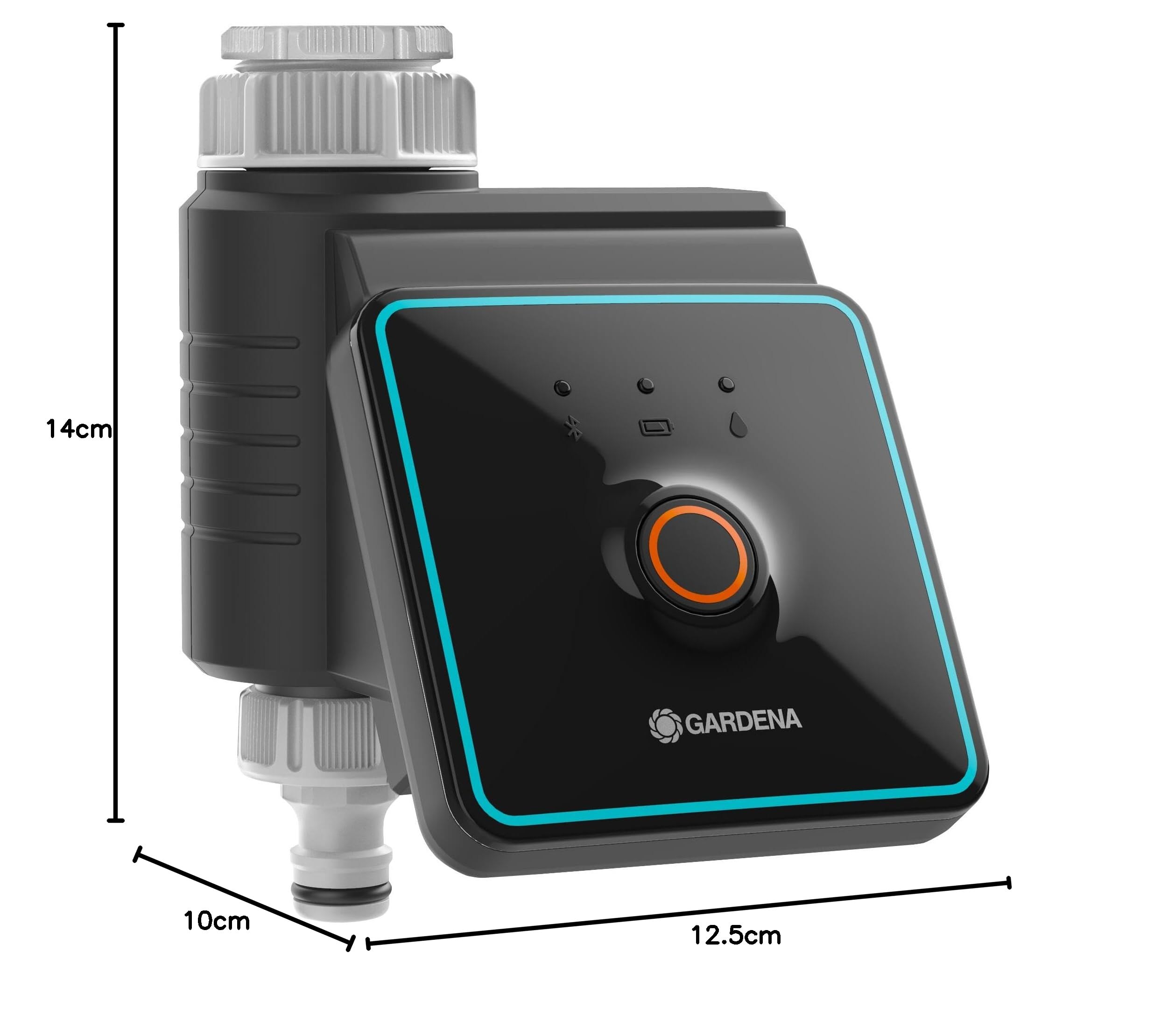 Gardena sterownik nawadniania za pomocą aplikacji Bluetooth®: Autom. nawadnianie ogrodu i balkonu, konfig. za pomocą aplikacji, cykle nawadniania w 3 harmonogramach, zasięg 10 m (01889-20)