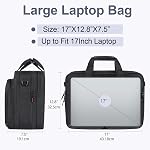 VANKEAN Laptop Bag Premium Laptop Briefcase Fits Up to 17.3 Inch Laptop Expandable Water-Repellent Shoulder Messenger Bag for School/Travel/Business/Men/Women-Black