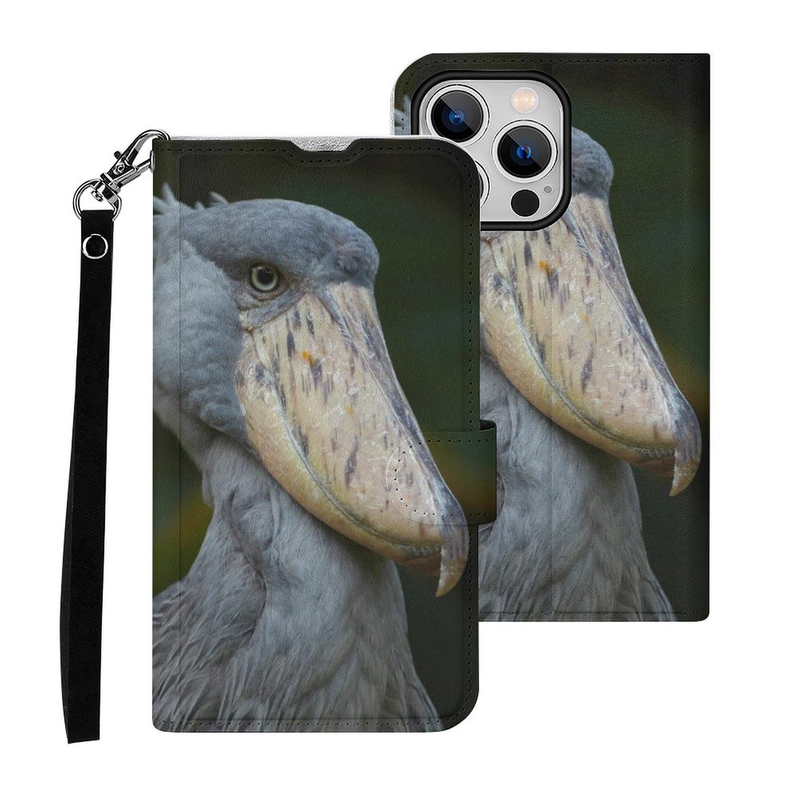 Amazon.co.jp: かわいいハシビロコウ iPhone14 Pro手帳型ケース