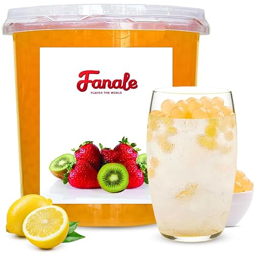Miniatura 9 de Fanale Perlas de fresa y mango, veganas, sin OMG, sin gluten, sin grasa, perfectas para té de burbujas, batidos, helados, postres y bebidas, 2