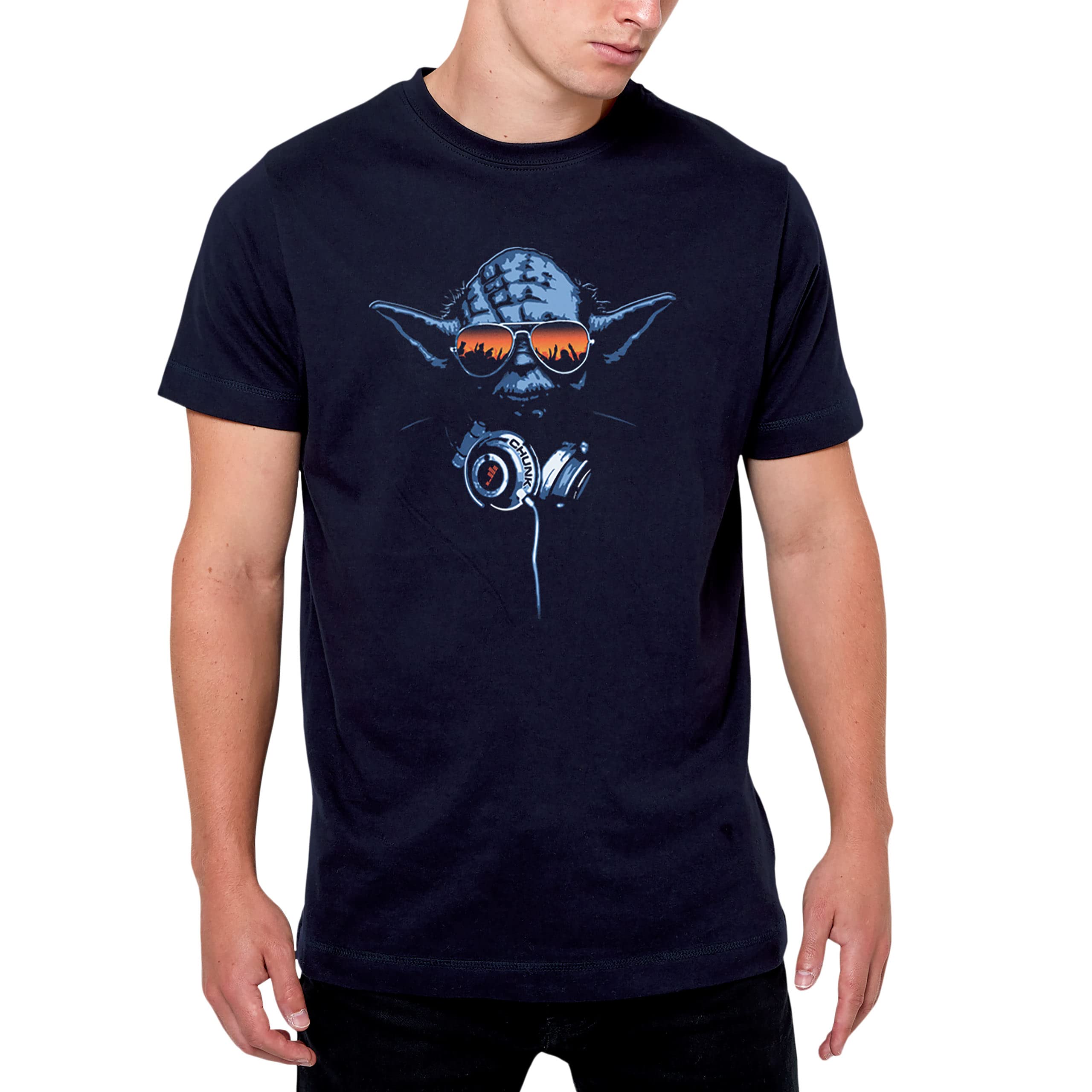 DJ Yoda T-Shirt for Star Wars Fans Blue, multicoloured, M