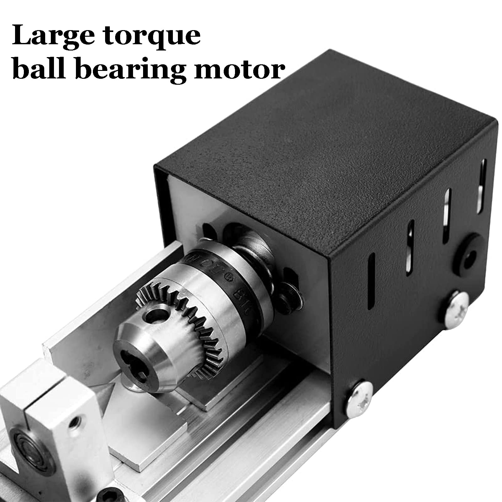 Torno De Madera Mini, Torno De Velocidad Variable, Torno De Pulido De Cuentas, Mini Torno Cuentas Pulidora, Torno De Madera Mesa Herramienta Bricolaje DC 12-24V 100W
