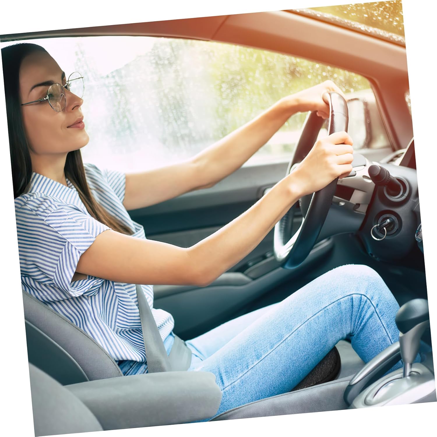 BESPORTBLE Rotating Car Seat Cushion 360 Degree Swivel Car Seat Cushion Portable Rotating Non Slip Mat Protector for Pregnant Women Elderly