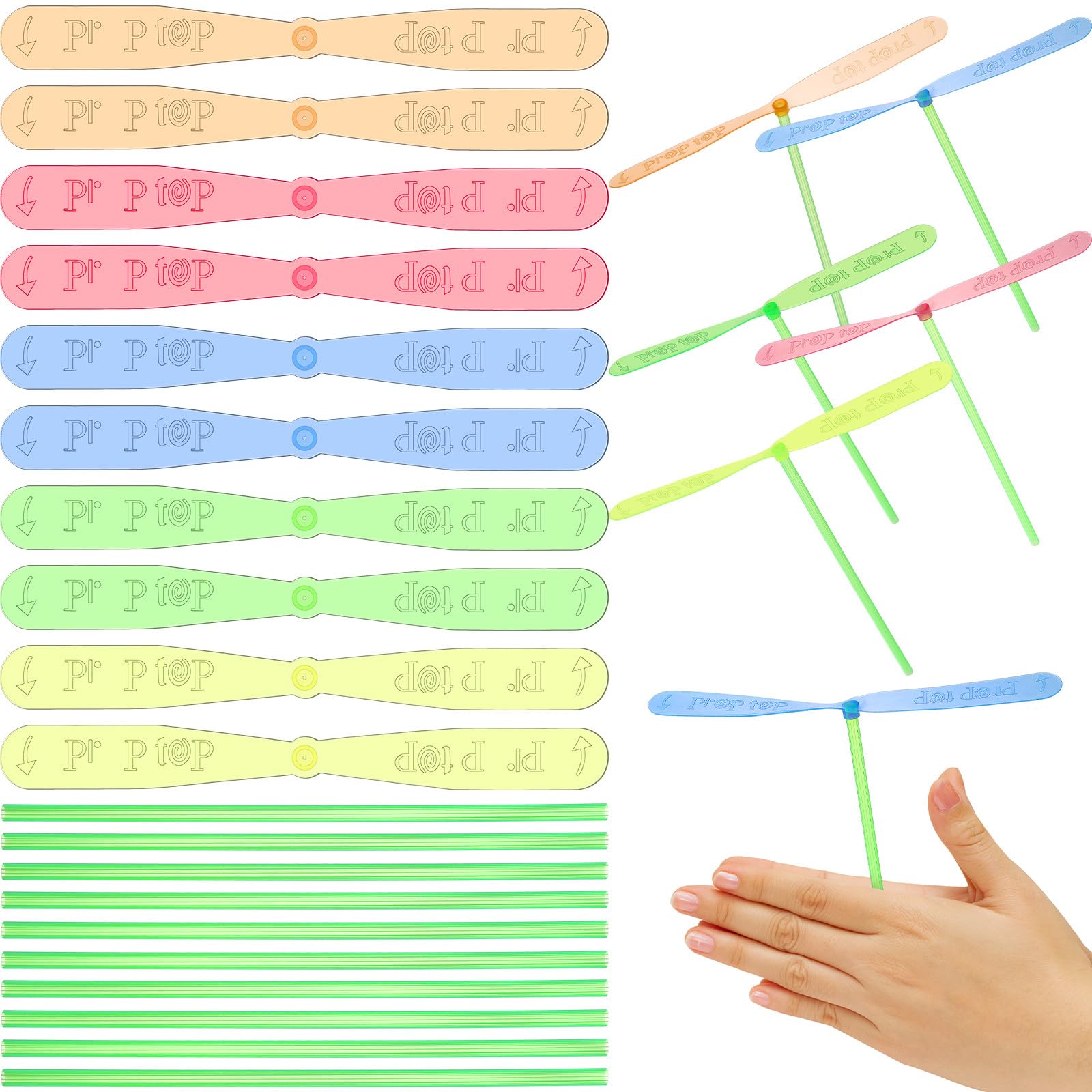 Kisangel Dragonfly Flying Toys for Boys and Girls Outdoor Interactive Hand Rub Flying Toys Assorted Colors 40Pcs Set for Kids Party Favors and Play
