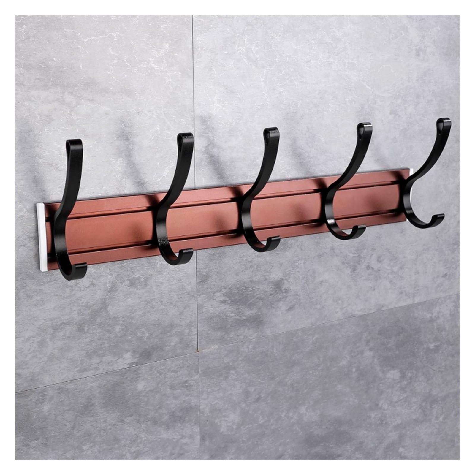 Dhetye Black Brown Coat Rack Wall Hooks Coat Rack,Wall Hooks,Black Gold Robe Hook Adhesive Lavatory Bathroom Mounted Door Key(Black Brown)
