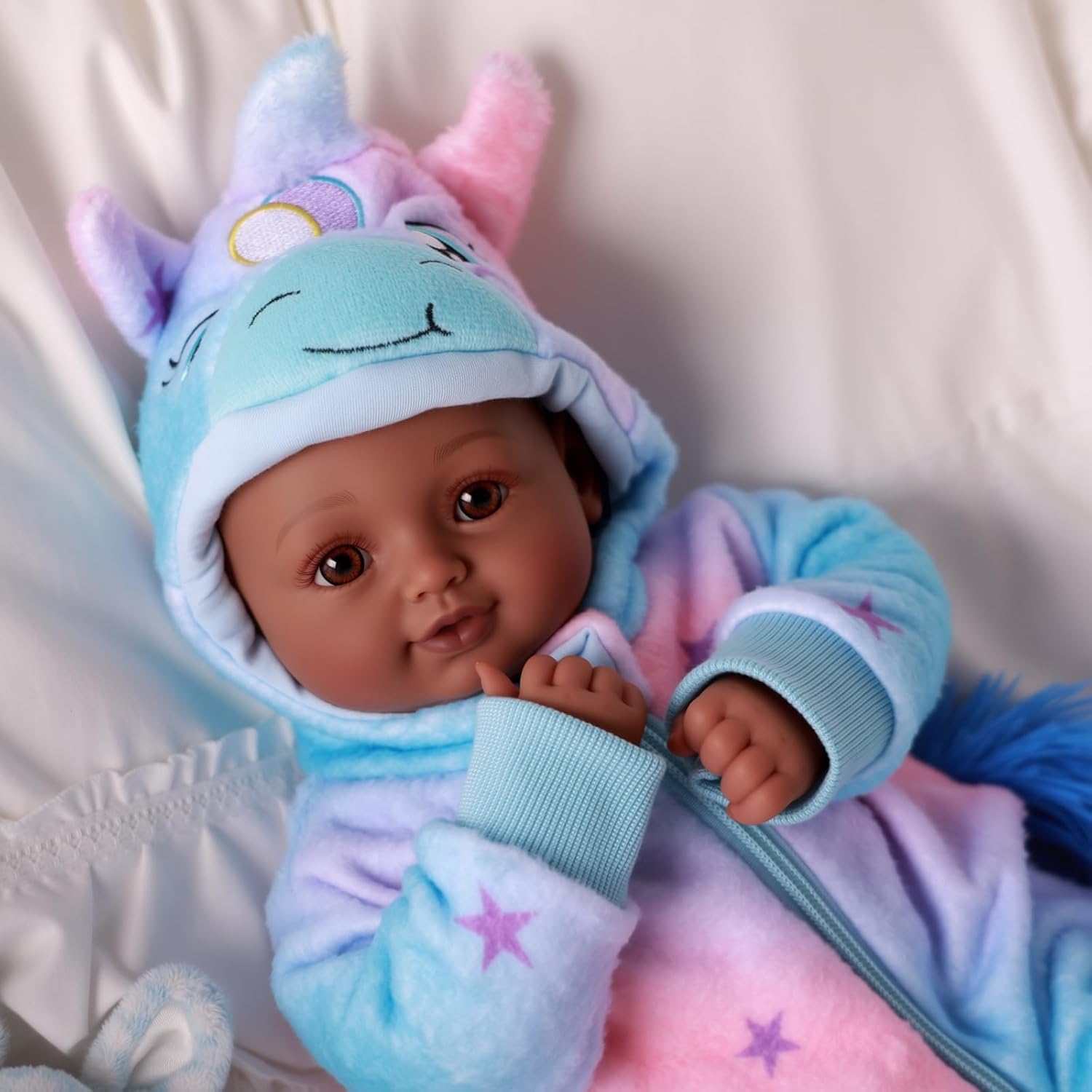 BABESIDE Black Baby Dolls Twins, 17'' Realistic Soft Body Baby Doll Cute Real Life Baby Dolls Girl and Boy with Accessories for 3+ Year Old Kids Gifts, Pretend Play, Collection