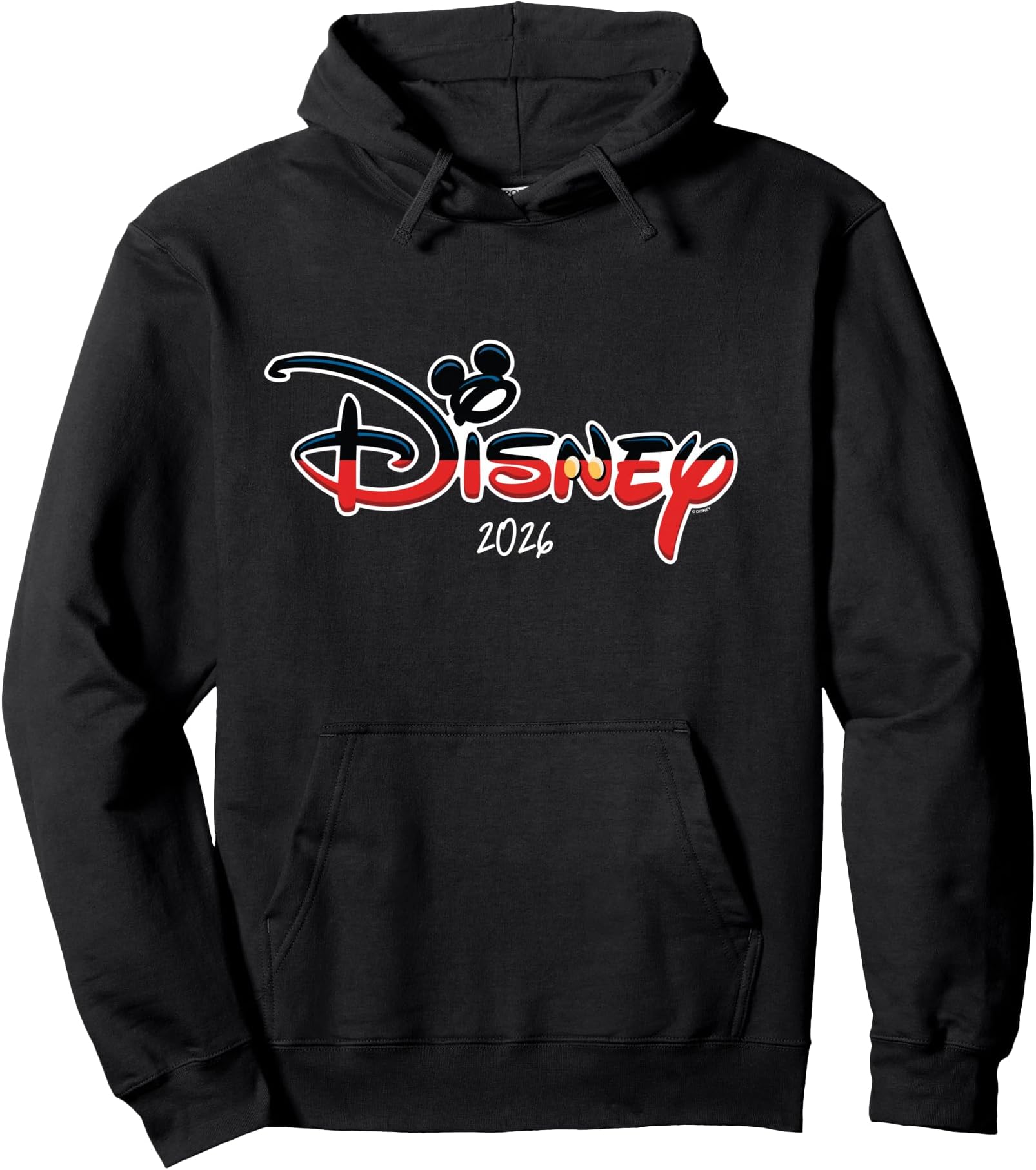 Mickey Mouse Script Logo 2026 Vacation Trip Matching Pullover Hoodie