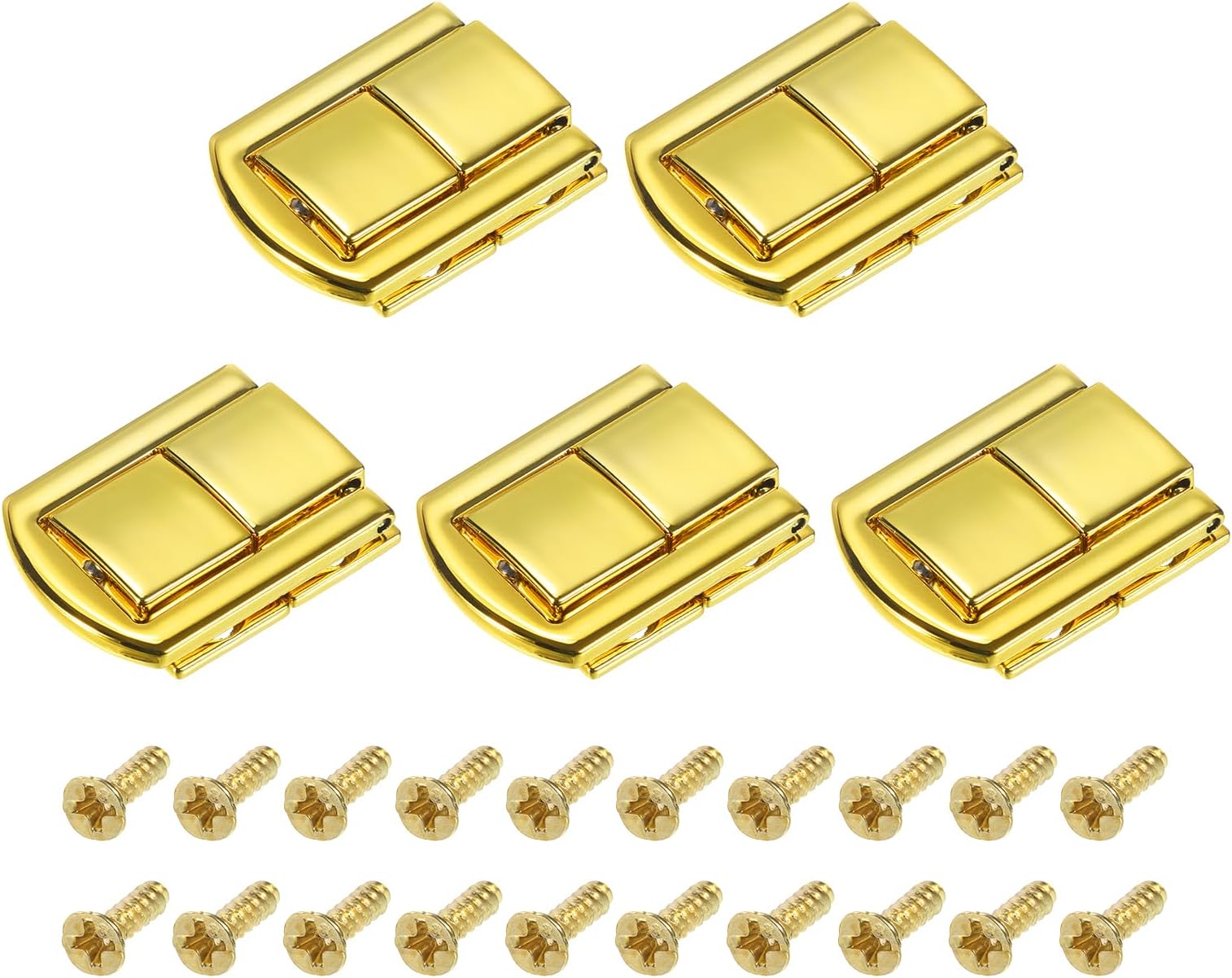 sourcing map 4Pcs Toggle Catch Lock, 1.89" x 1.26" (LxW) Iron Hasp Lock ...