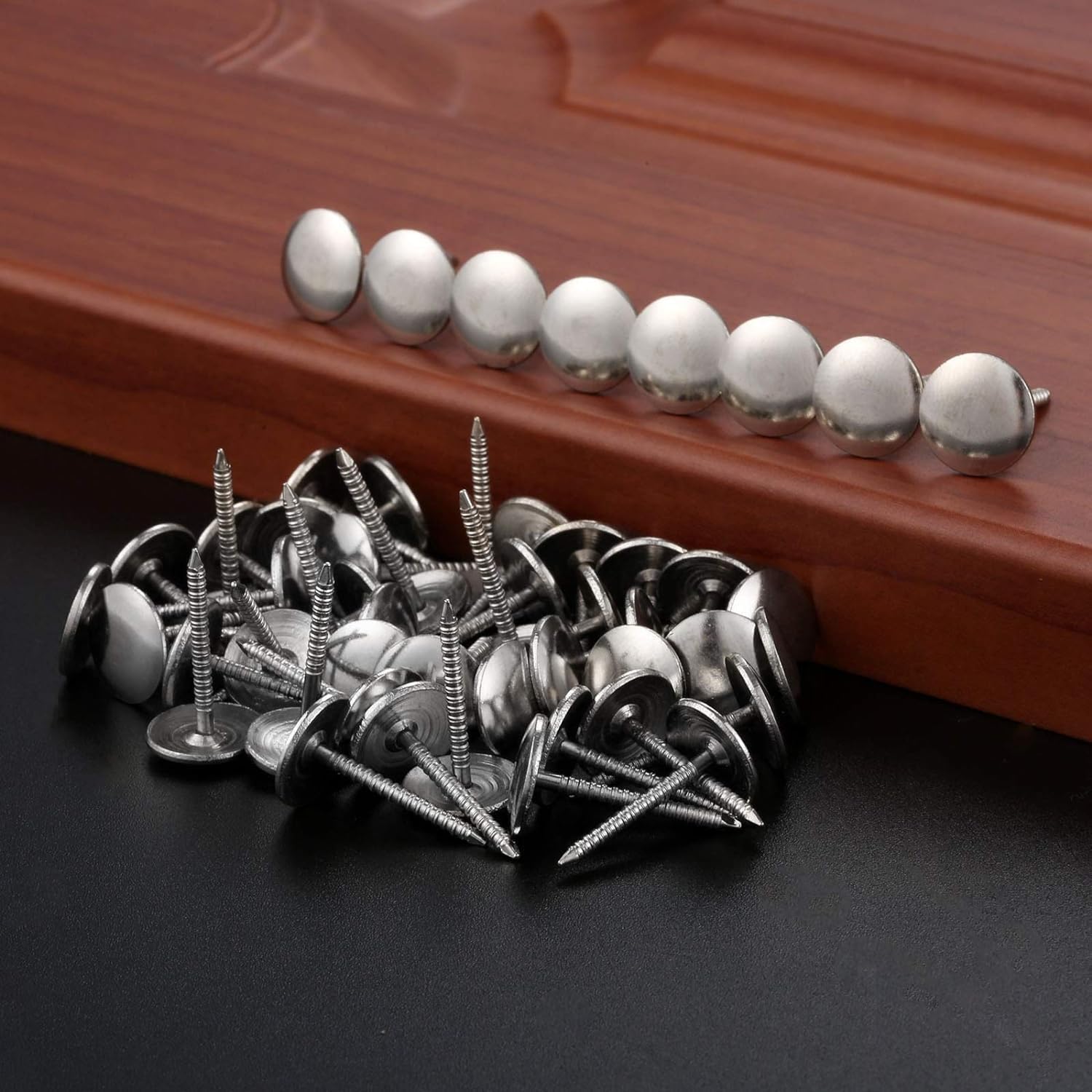 Upholstery Tacks， 50Pcs Silver Upholstery Nail Jewelry Wood Box Sofa Furniture Tack Stud Pushpin Doornail Furniture Hardware Decor 12 * 21mm