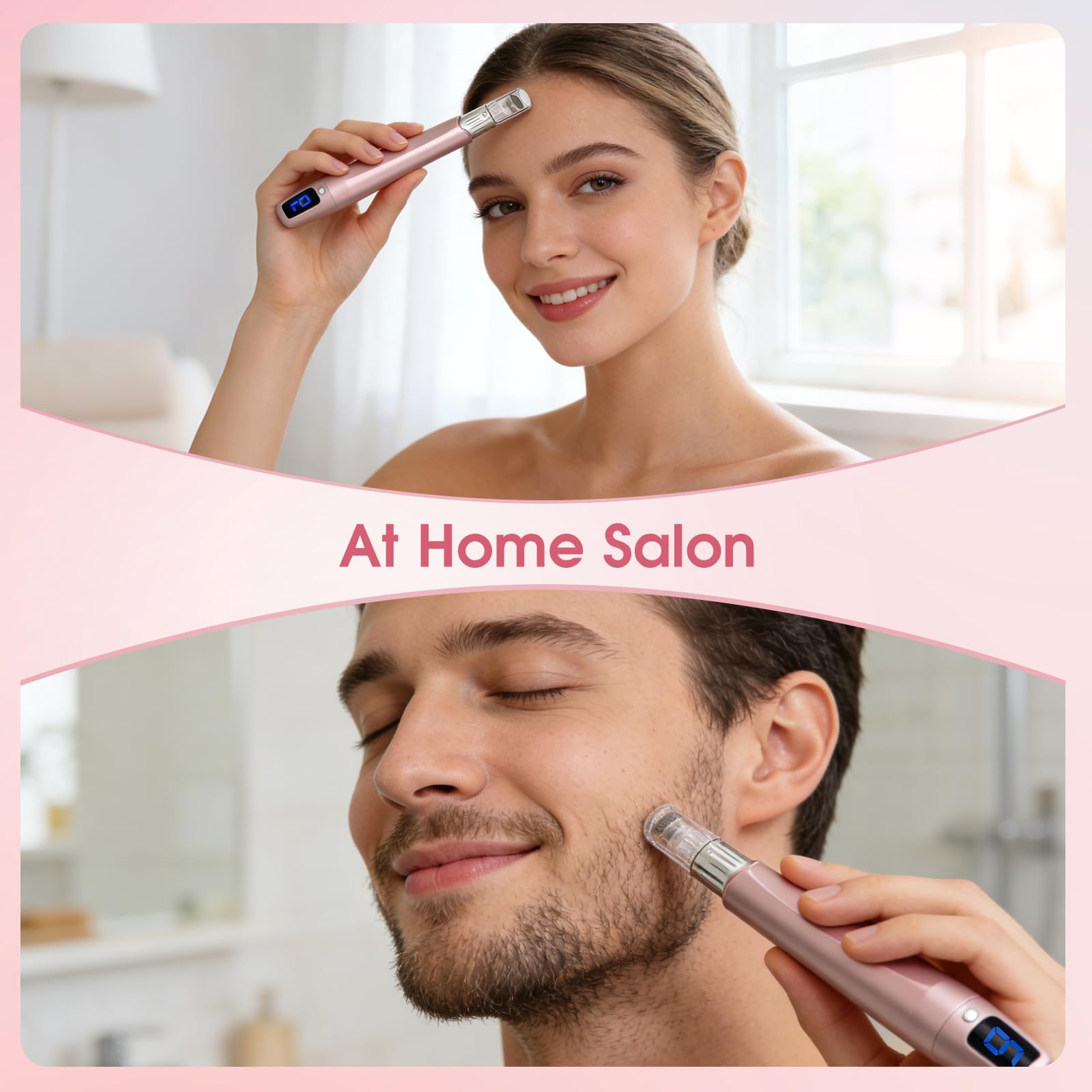 Microneedle Derma Roller for Skin, 0.25mm Microneedling Pen for Women Men Home Use
