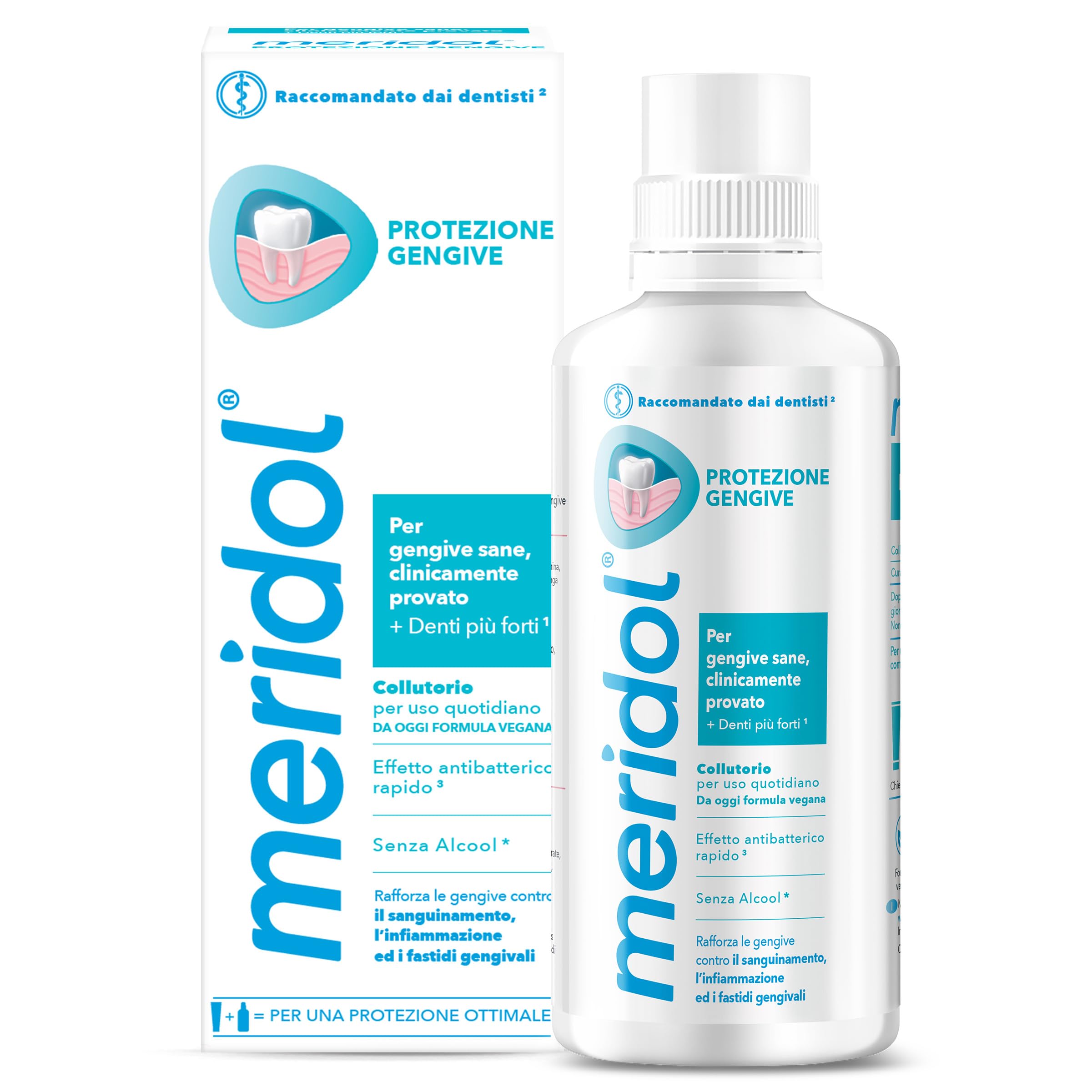 meridol Collutorio Protezione Gengive 2x400ml | Combatte il sanguinamento e l'infiammazione gengivale* |Protegge dalle recidive*|Agisce velocemente**|Effetto antibatterico*|Non macchia I 0% Alcohol