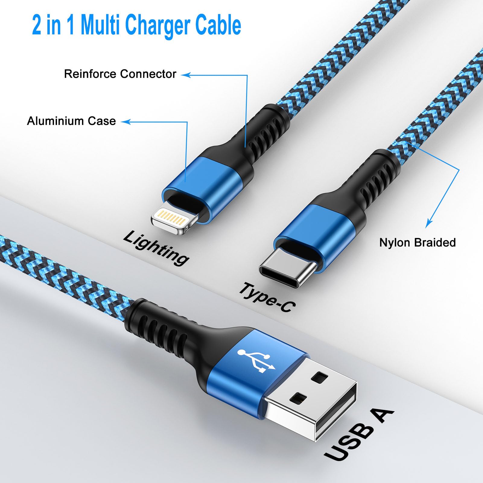 Hot Sale 3A 4 In 1 Retractable Fast Charging Type C Cable 1.5m 65W 27W Phone C - Foto 7