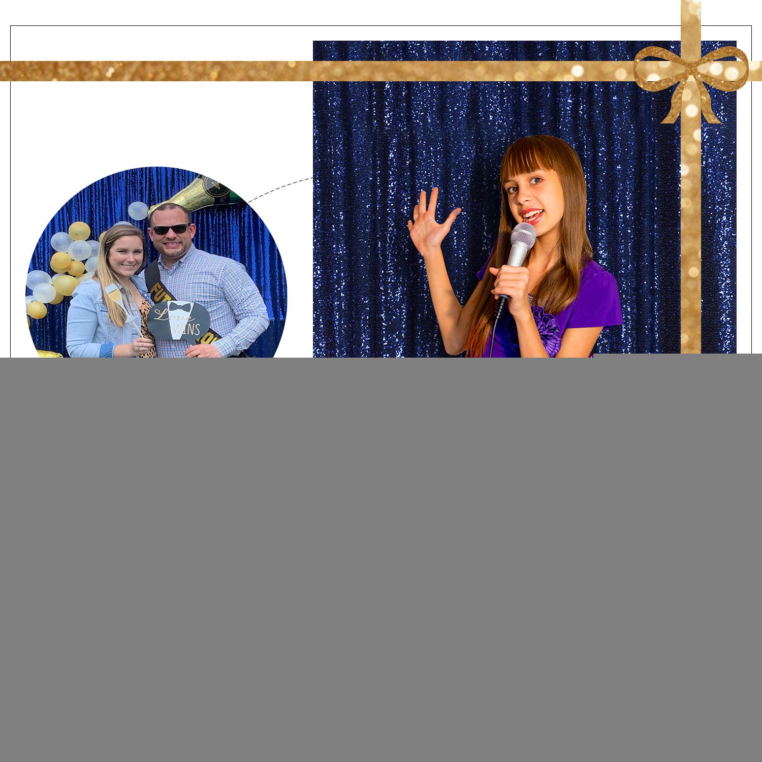 Sequin Backdrop 183x243cm Iridescent Shinny Sequin Photography Backdrop Party Prom Wedding Youtobe Banquet Photo Background (6x8 feet) — view 152