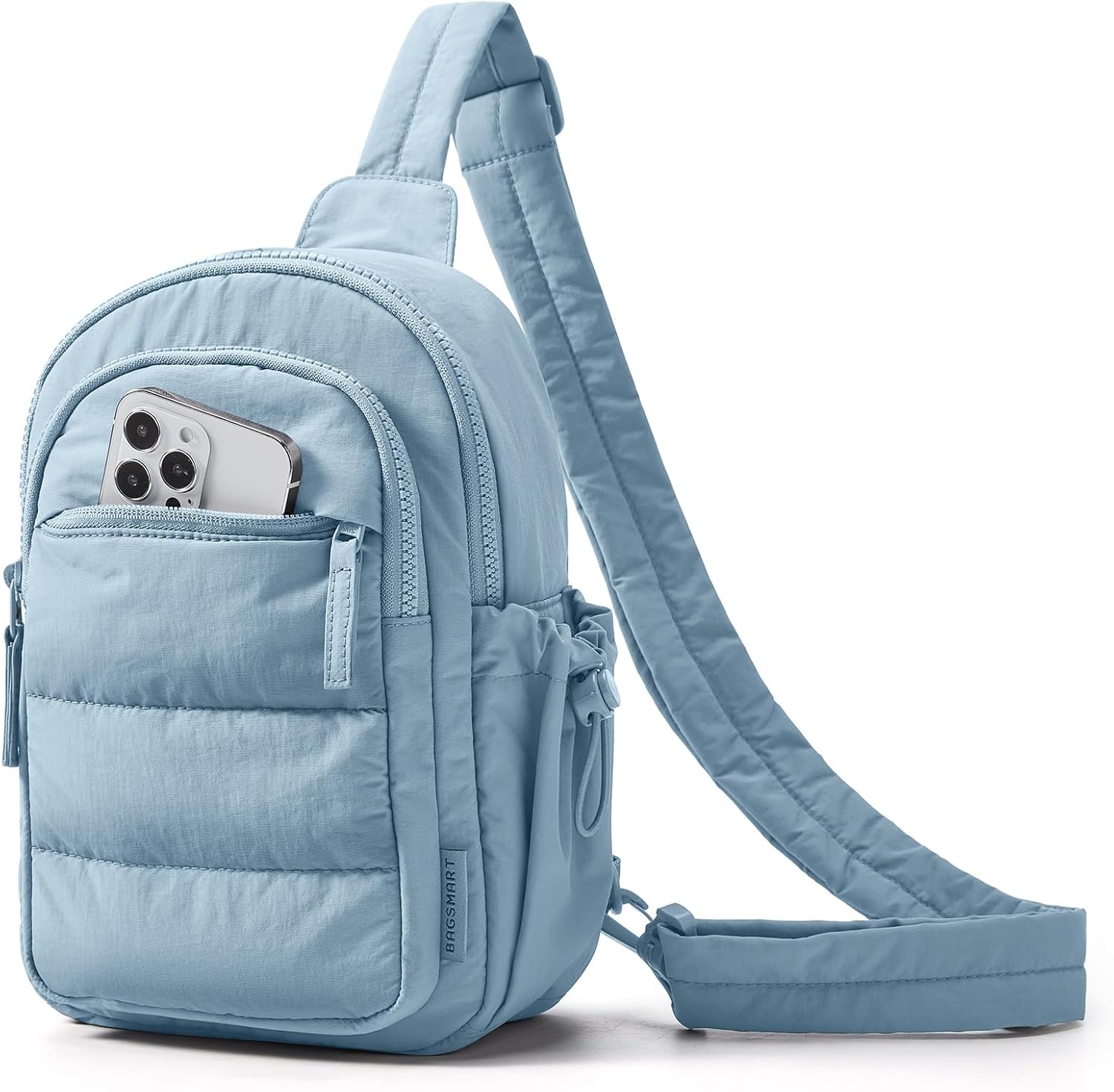 BAGSMART Small Sling Bag for Women, Puffer Crossbody Bag Purses Hobo Handbag Fanny Packs for Travel Hiking