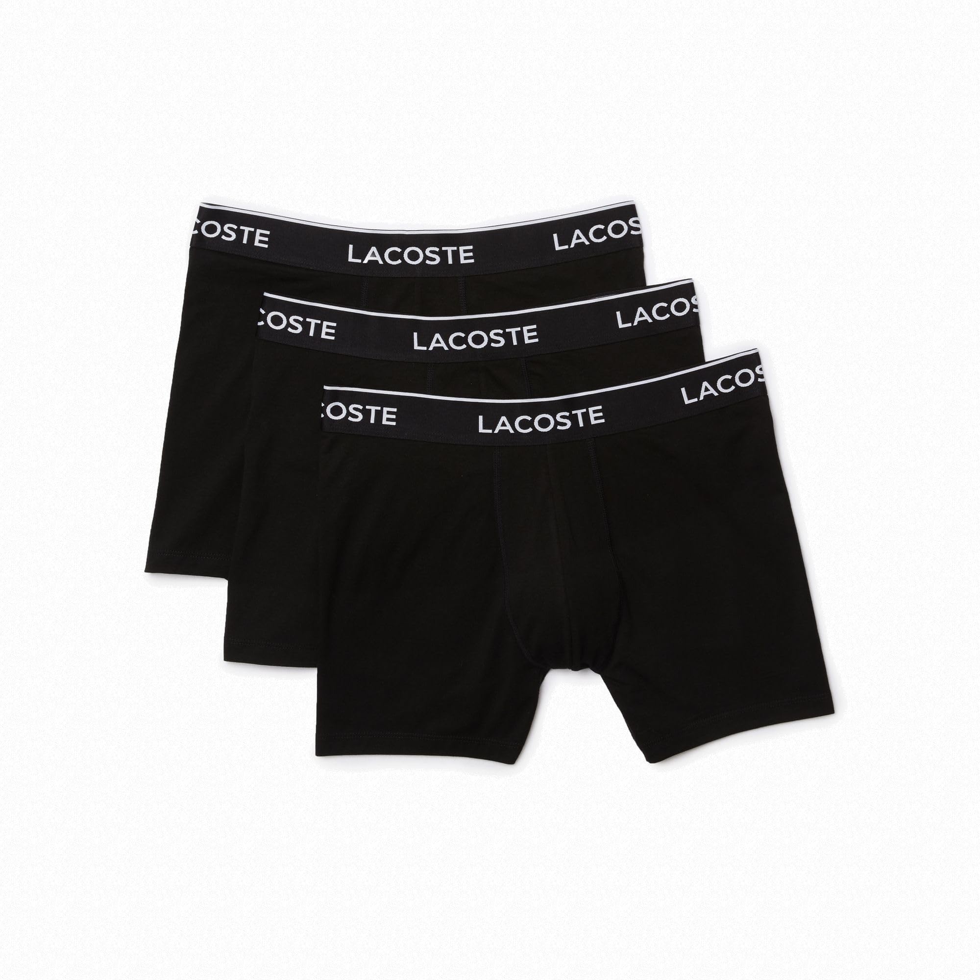 Lacoste Men's Black (031) 6H3420 Underwear Boxer Brief, Black, Xxl