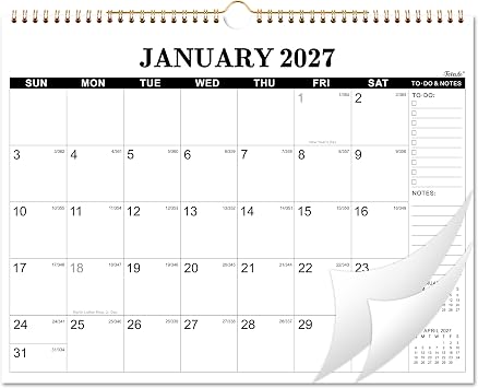 2027 Calendar - 2027 Wall Calendar, Jan 2027 - Dec 2027, 15" x 11.5"