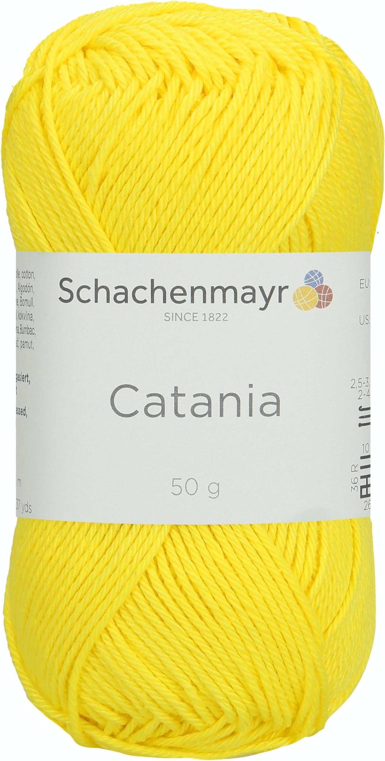 SchachenmayrCatania, 50 g neon yellow hand knitting yarn