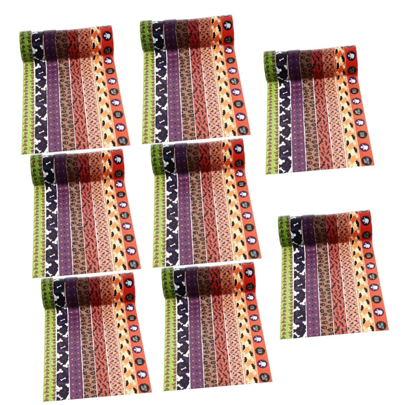 SEWACC 64 Rollos De Washi De Embalaje Bibble Pegatina Adhesiva Decorativa Grabable Vintage Decoración Del Piso Pegatinas De Color Adhesiva De Halloween
