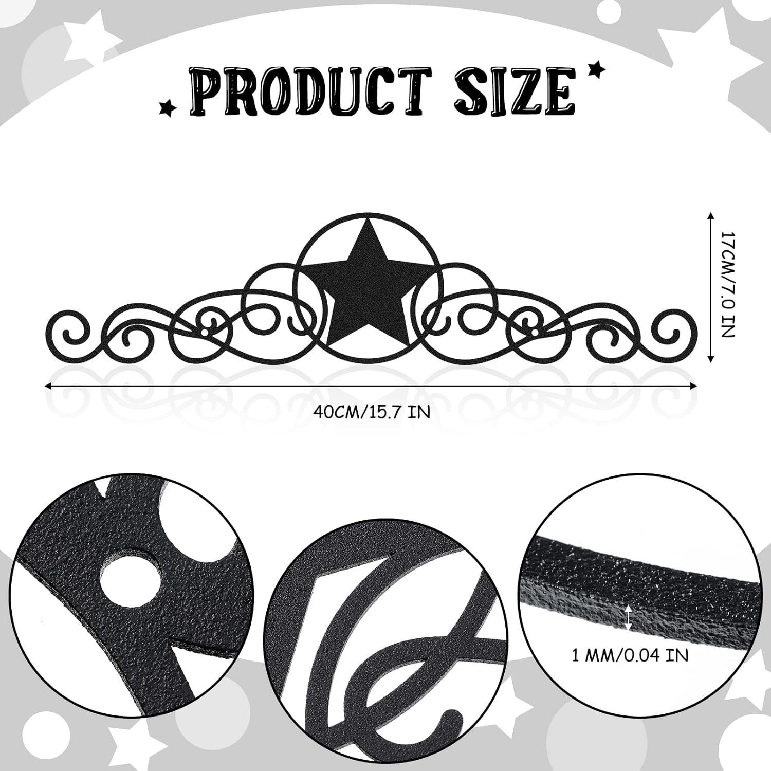 Buy Star Decor Metal Scroll Wall Decor Black Metal Wall Decor Rustic