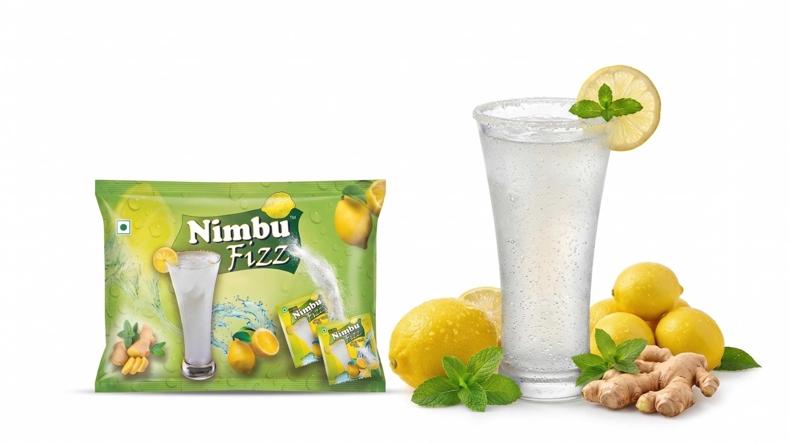 Jain Nimbu Fizz Lemon Ginger Flavoured Instant Drink Mix, Refreshing Fizzy Nimbu Pani-image-34