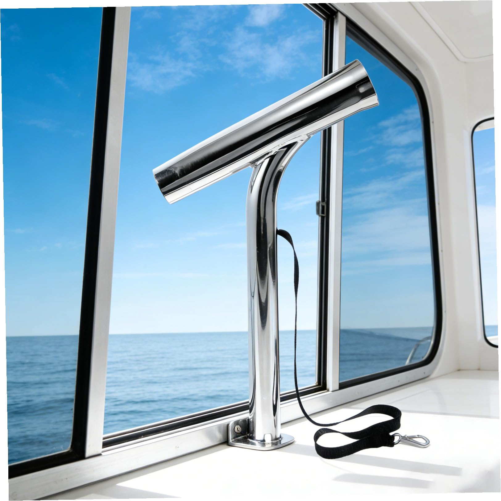 Lurrose Portacanna da Pesca in Acciaio Inox per Barche Supporto per Attrezzatura da Pesca Facile da Trasportare e Installare su Kayak e Yacht